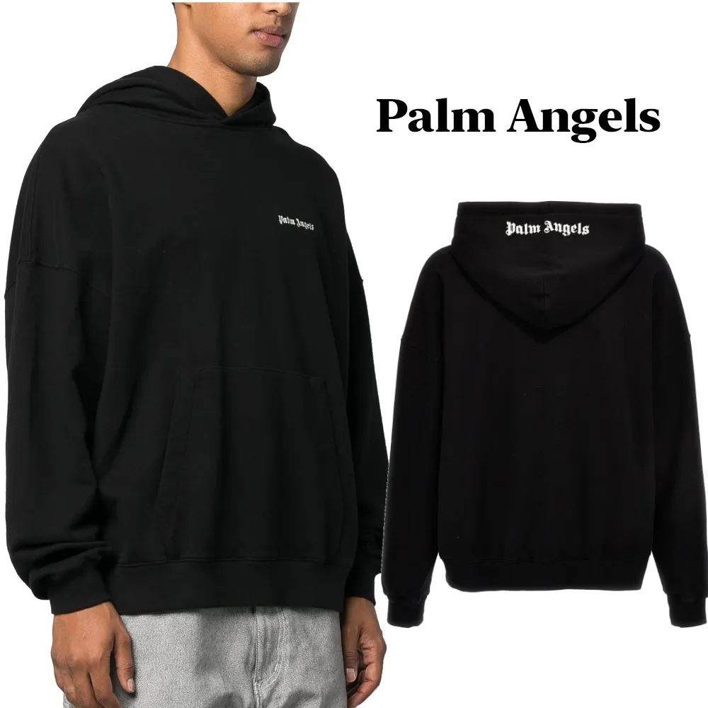 Palm Angels  |Pullovers Monogram Tropical Patterns Blended Fabrics