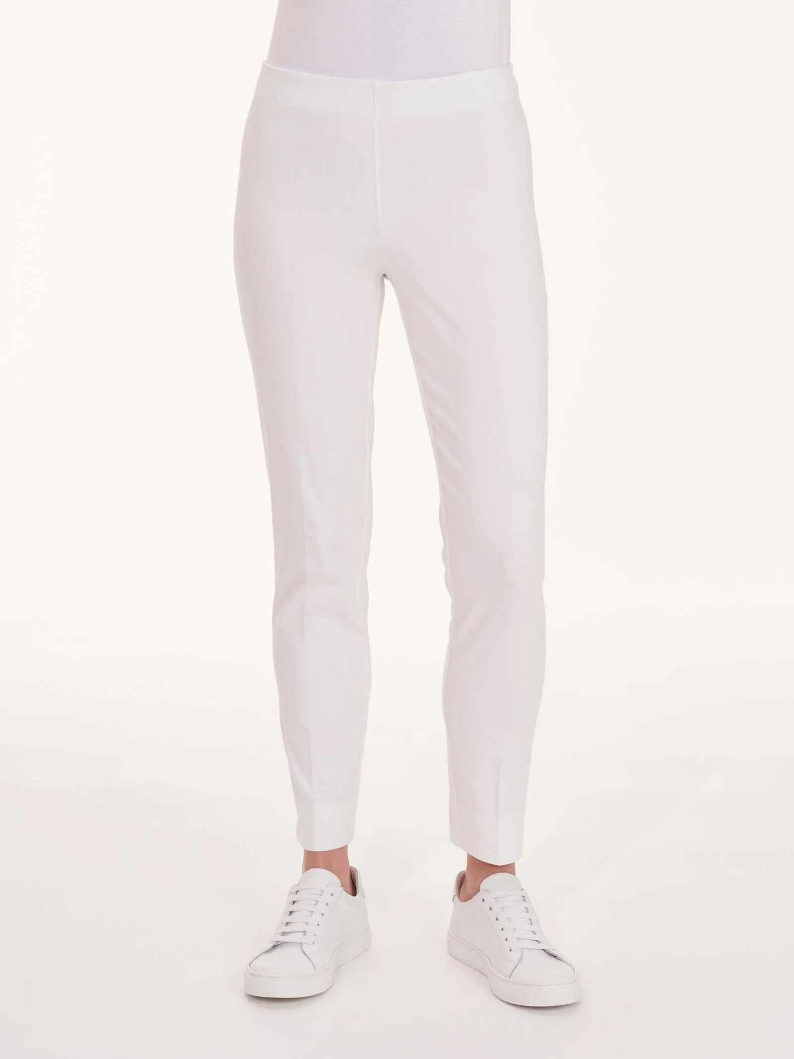 Pantalone a sigaretta in Satin Power - Bianco