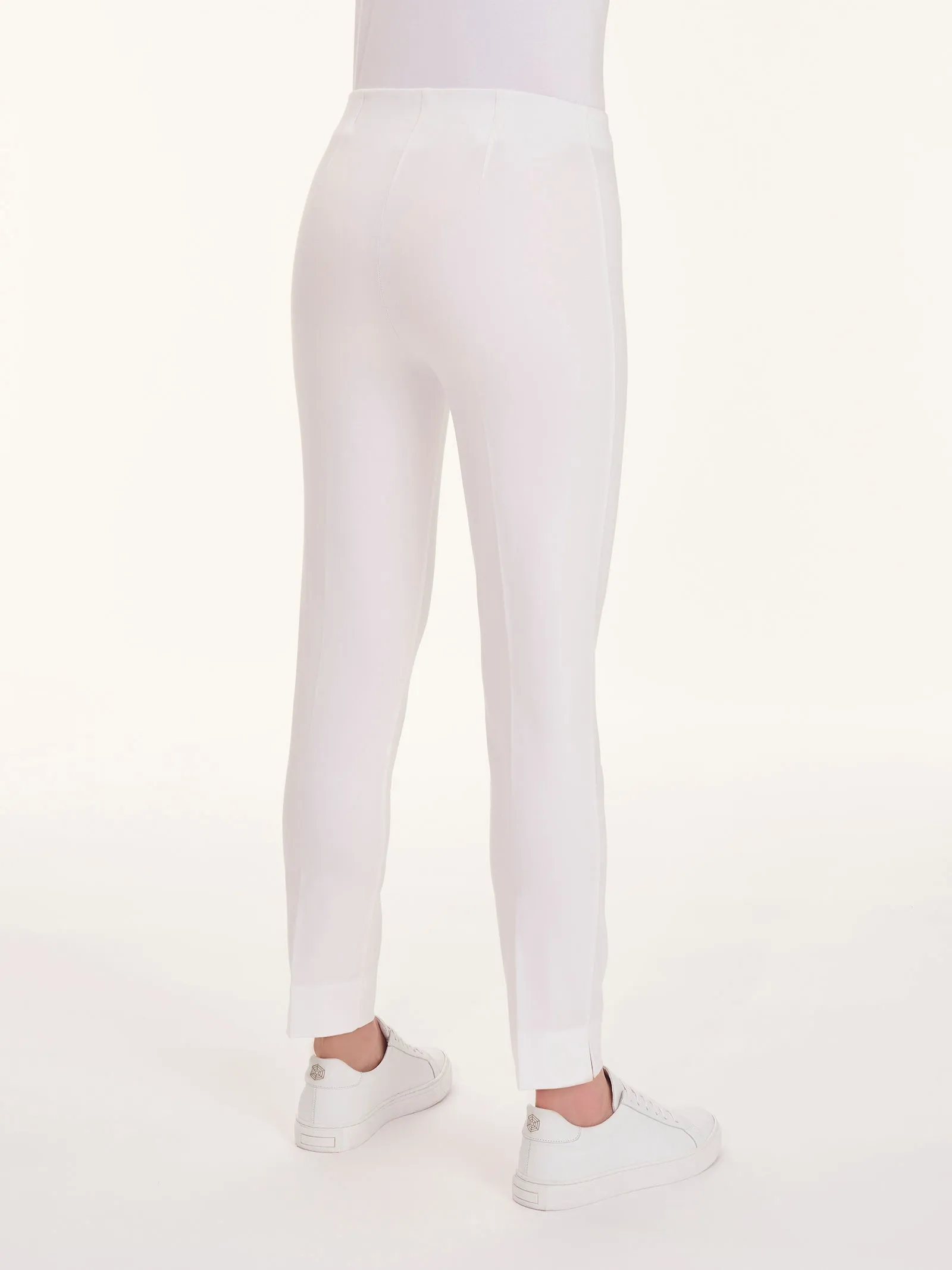 Pantalone a sigaretta in Satin Power - Bianco