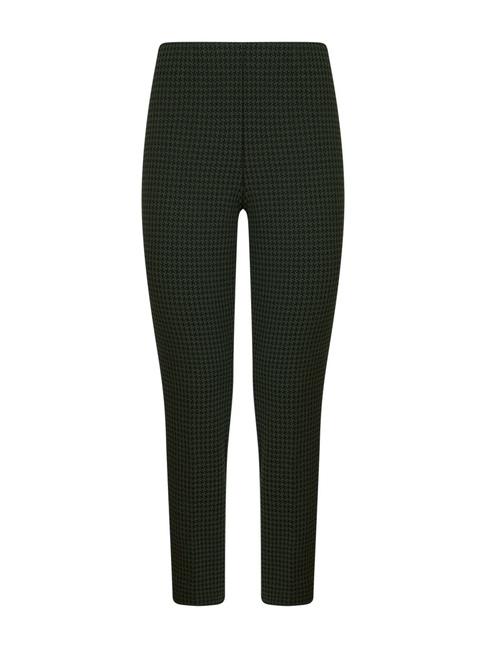 Pantalone a sigaretta in tessuto Eco Jacquard - Fant. Kombu Green