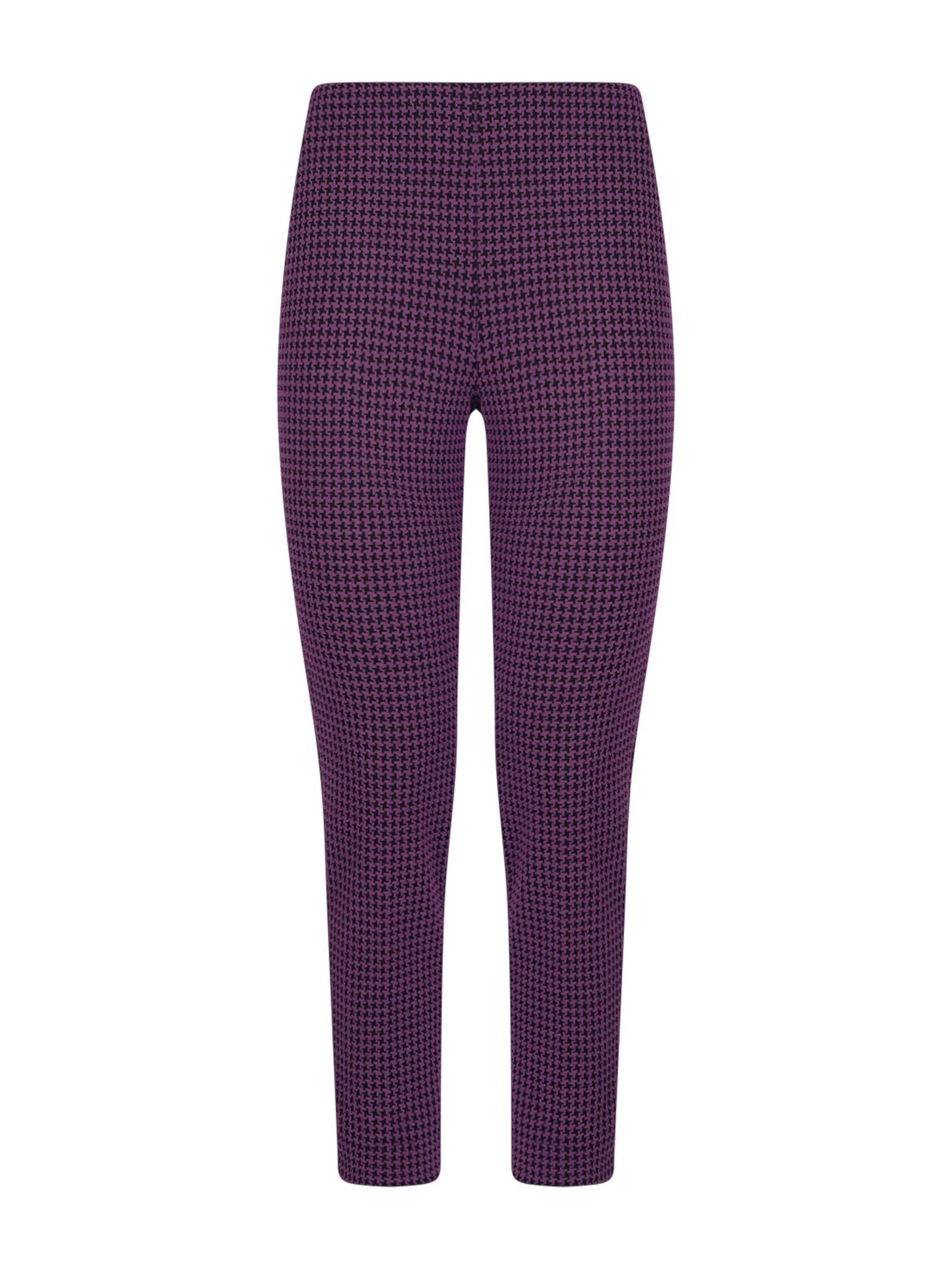 Pantalone a sigaretta in tessuto Eco Jacquard - Fant. Sunset Purple