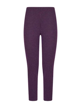 Pantalone a sigaretta in tessuto Eco Jacquard - Fant. Sunset Purple