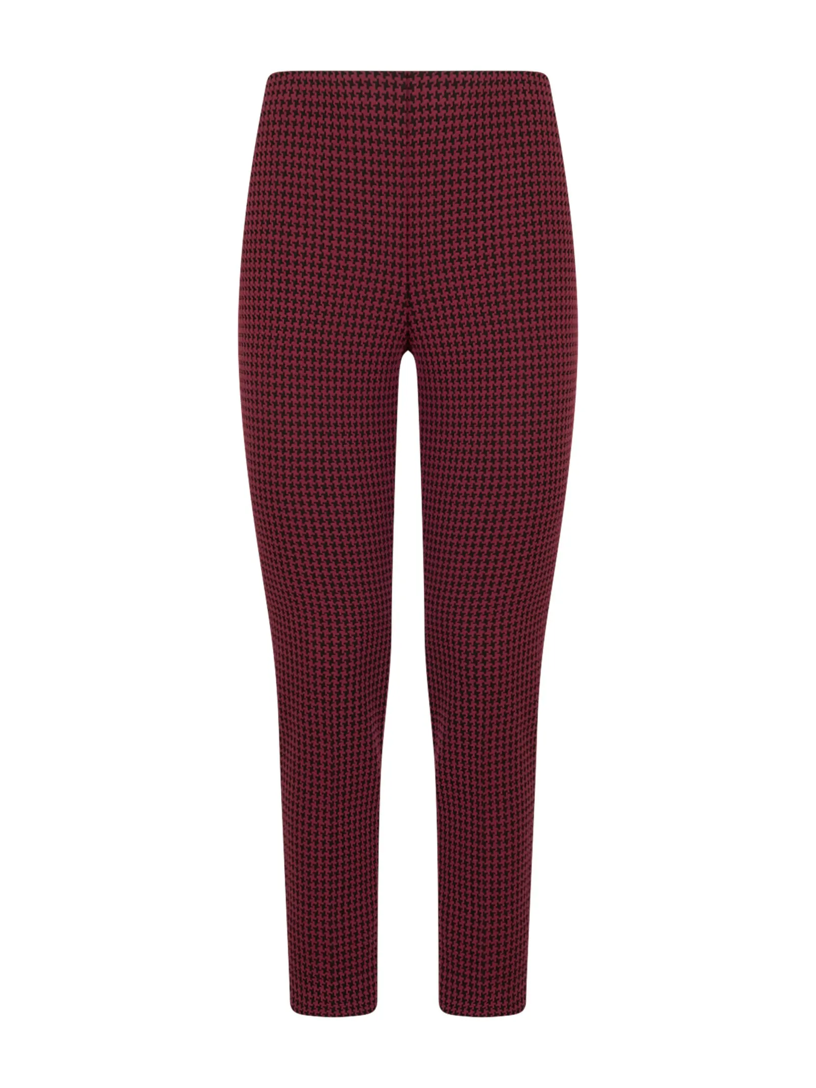 Pantalone a sigaretta in tessuto Eco Jacquard - Fant. Tibetan Red