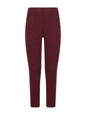 Pantalone a sigaretta in tessuto Eco Jacquard - Fant. Tibetan Red