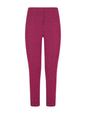 Pantalone a sigaretta in tessuto Eco Jacquard - Fant.Fuchsia Purple