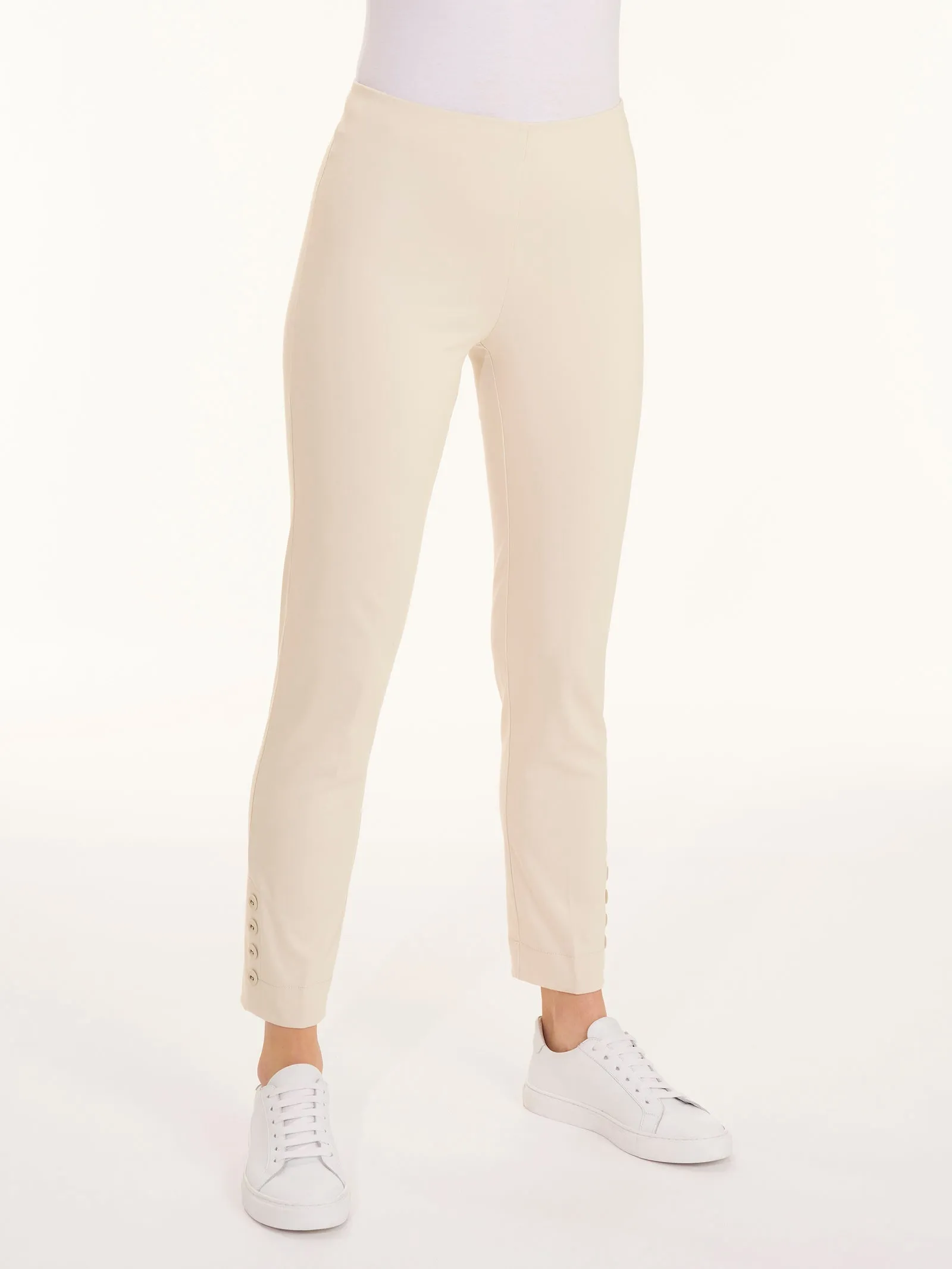 Pantalone Capri in Satin Power - Bianco