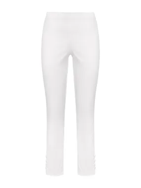 Pantalone Capri in Satin Power - Bianco