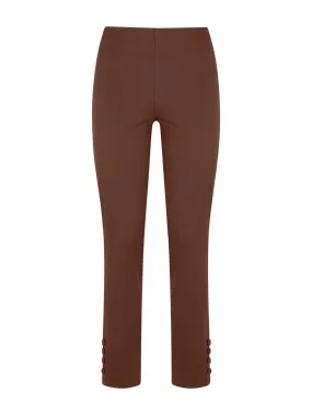 Pantalone Capri in Satin Power - Cappuccino