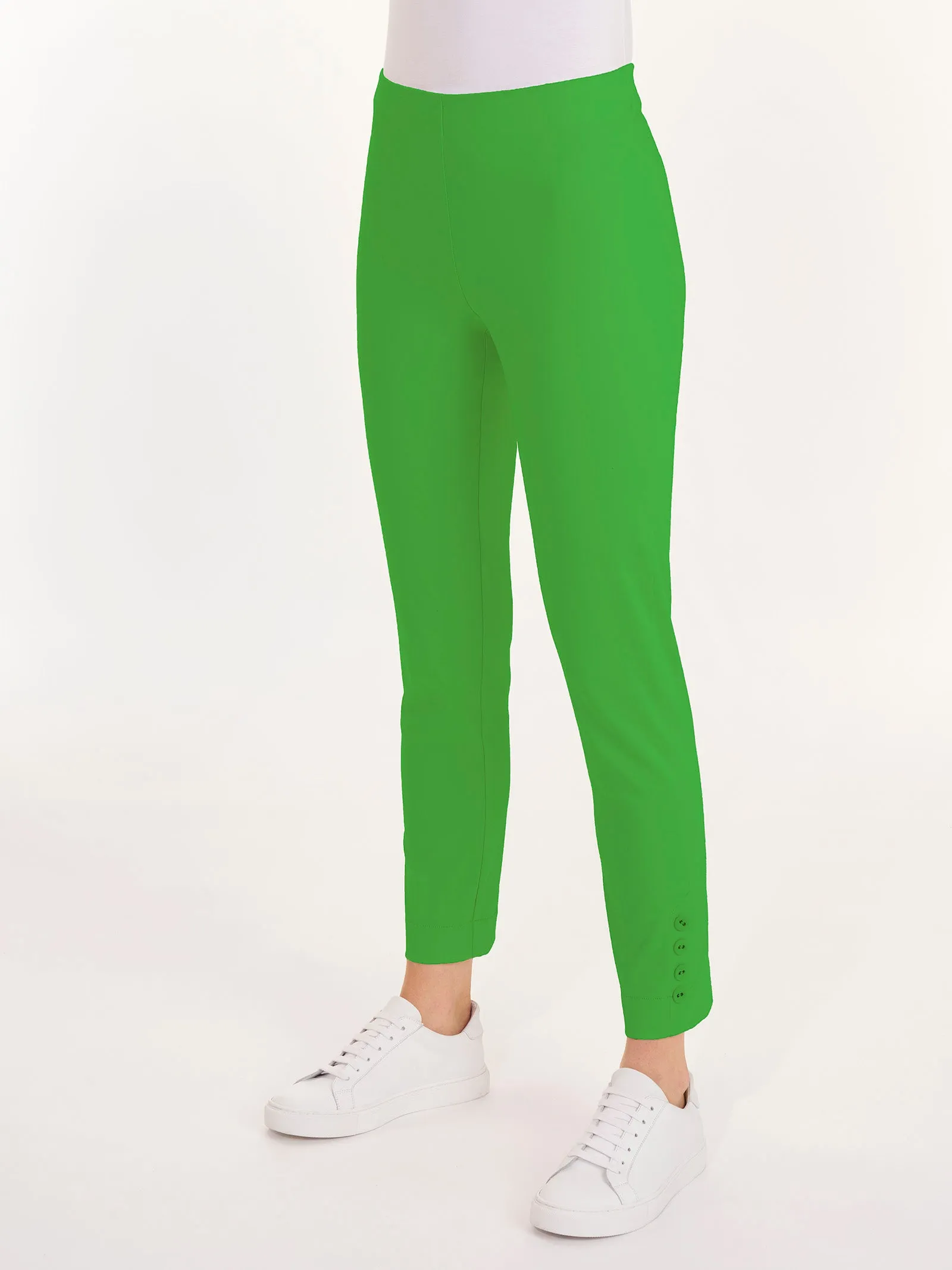 Pantalone Capri in Satin Power - Classic Green