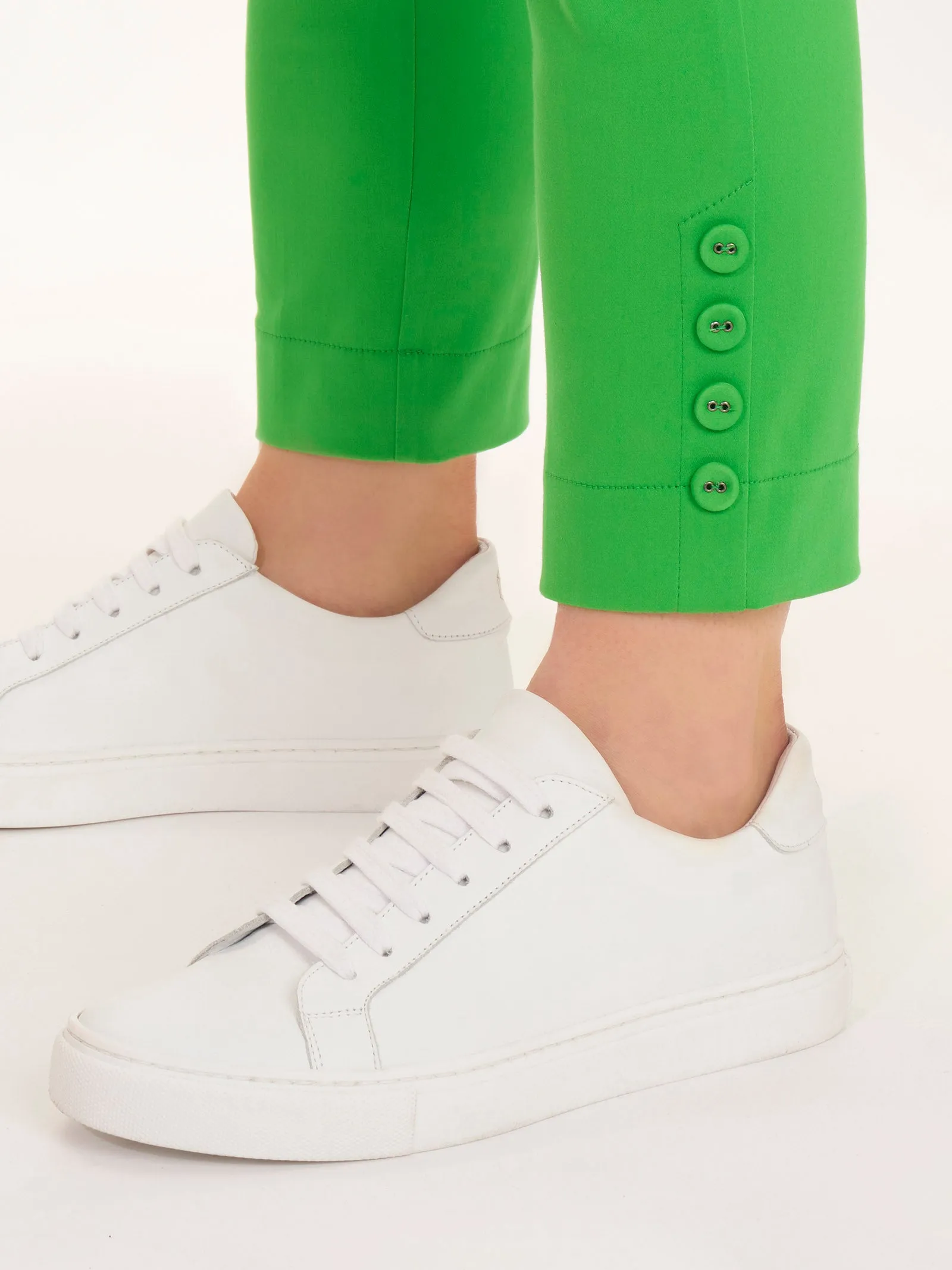 Pantalone Capri in Satin Power - Classic Green