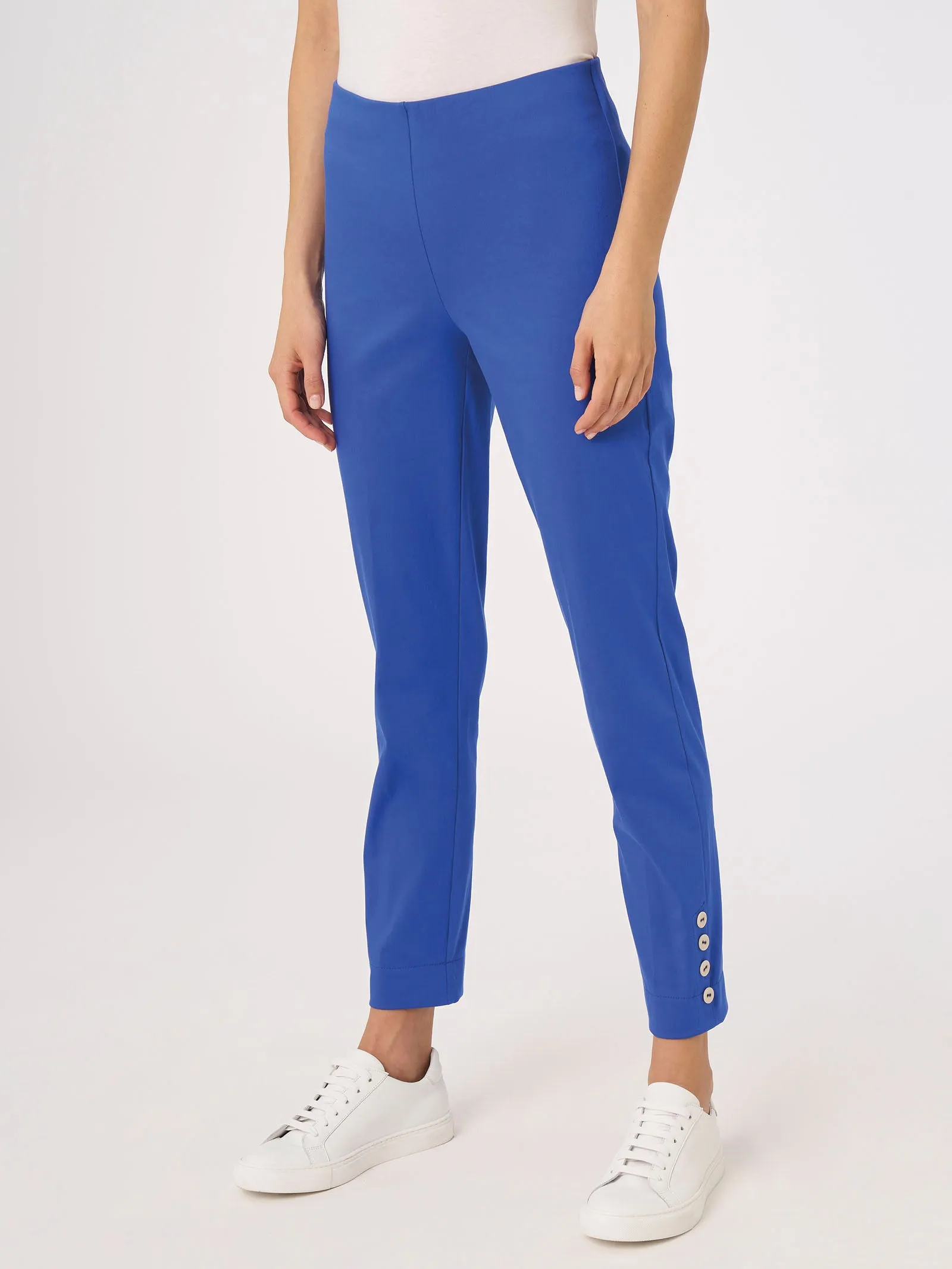 Pantalone Capri in Satin Power - Dazzling Blue