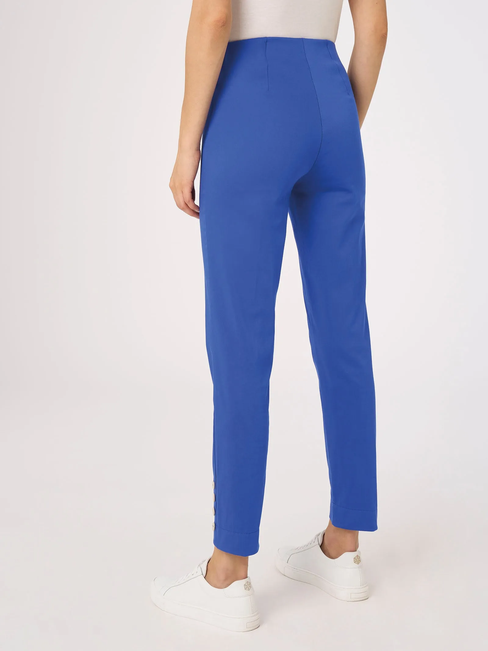 Pantalone Capri in Satin Power - Dazzling Blue