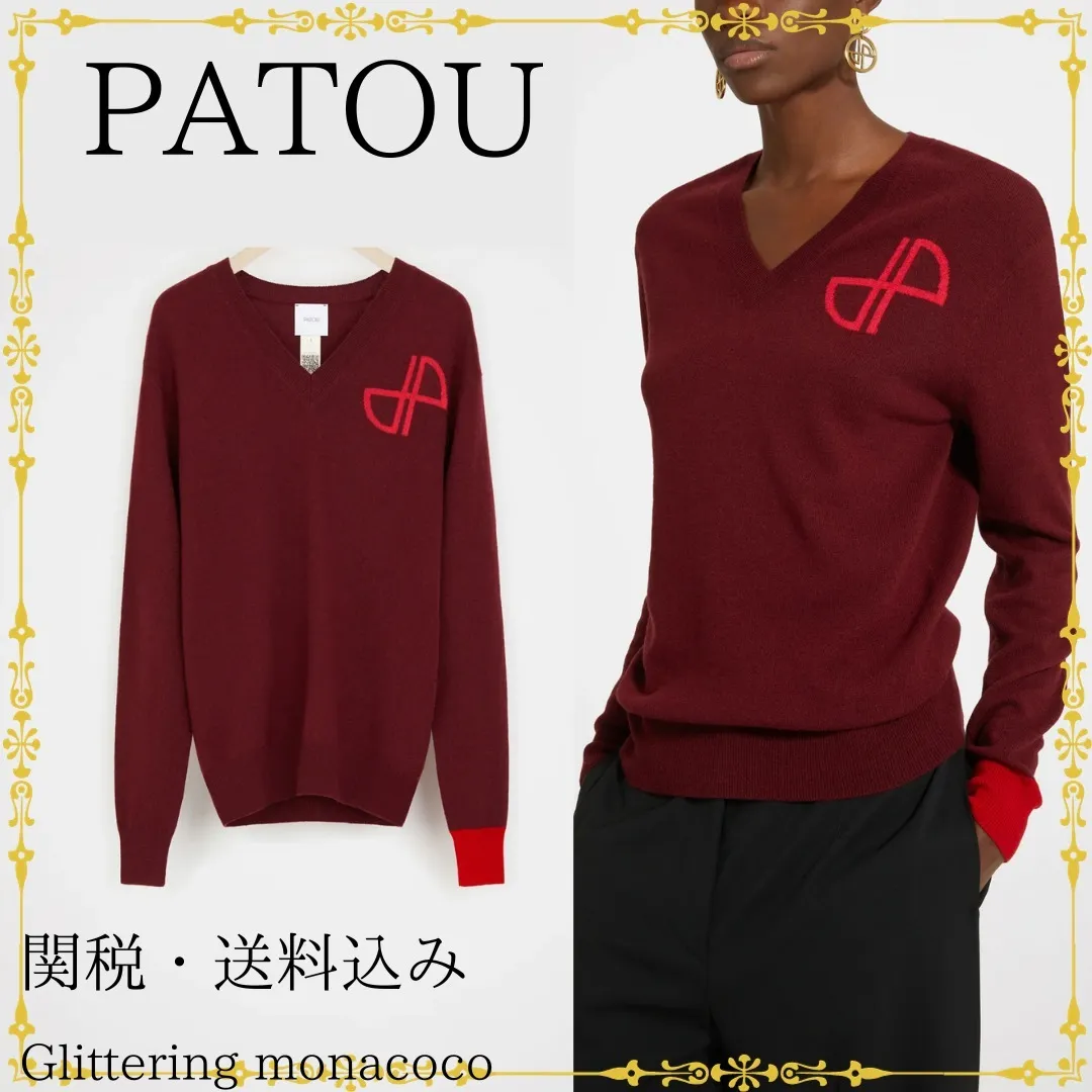 PATOU  |Long Sleeves Logo V-neck & Crew neck