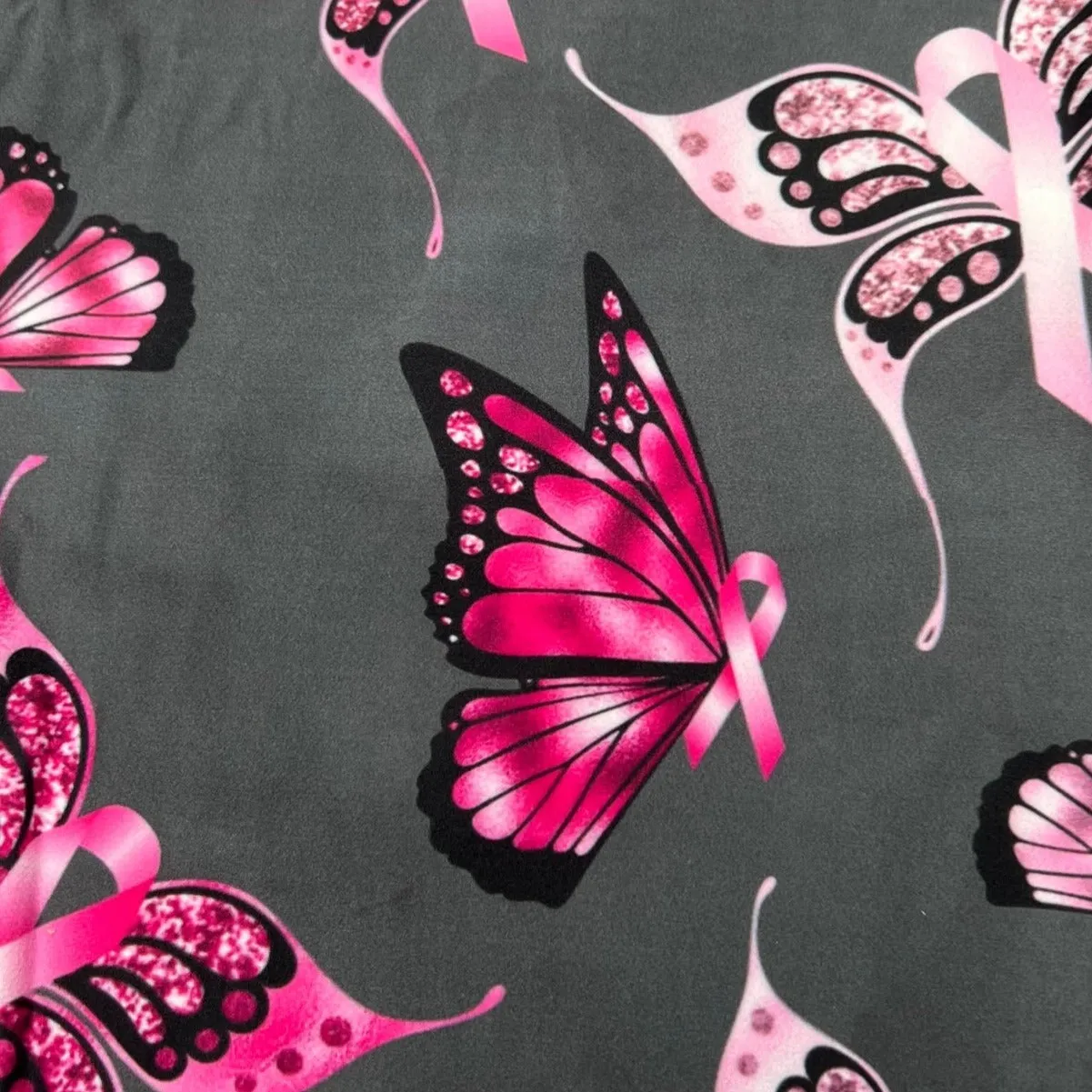 Pink Ribbon Butterfly Soft Leggings