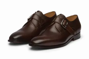 Plain Toe Single Monktrap - Dark Brown