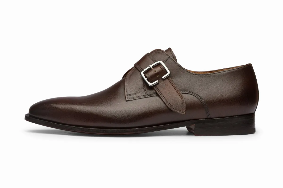 Plain Toe Single Monktrap - Dark Brown