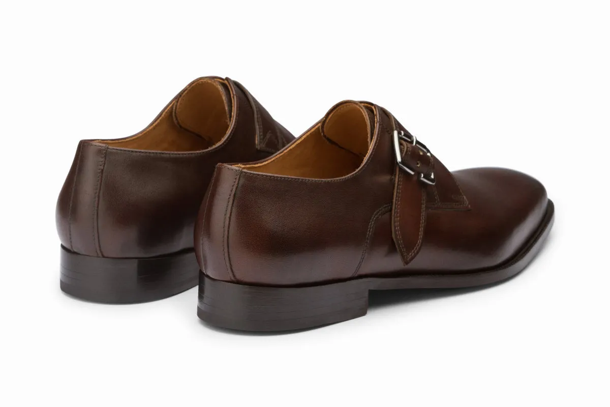 Plain Toe Single Monktrap - Dark Brown