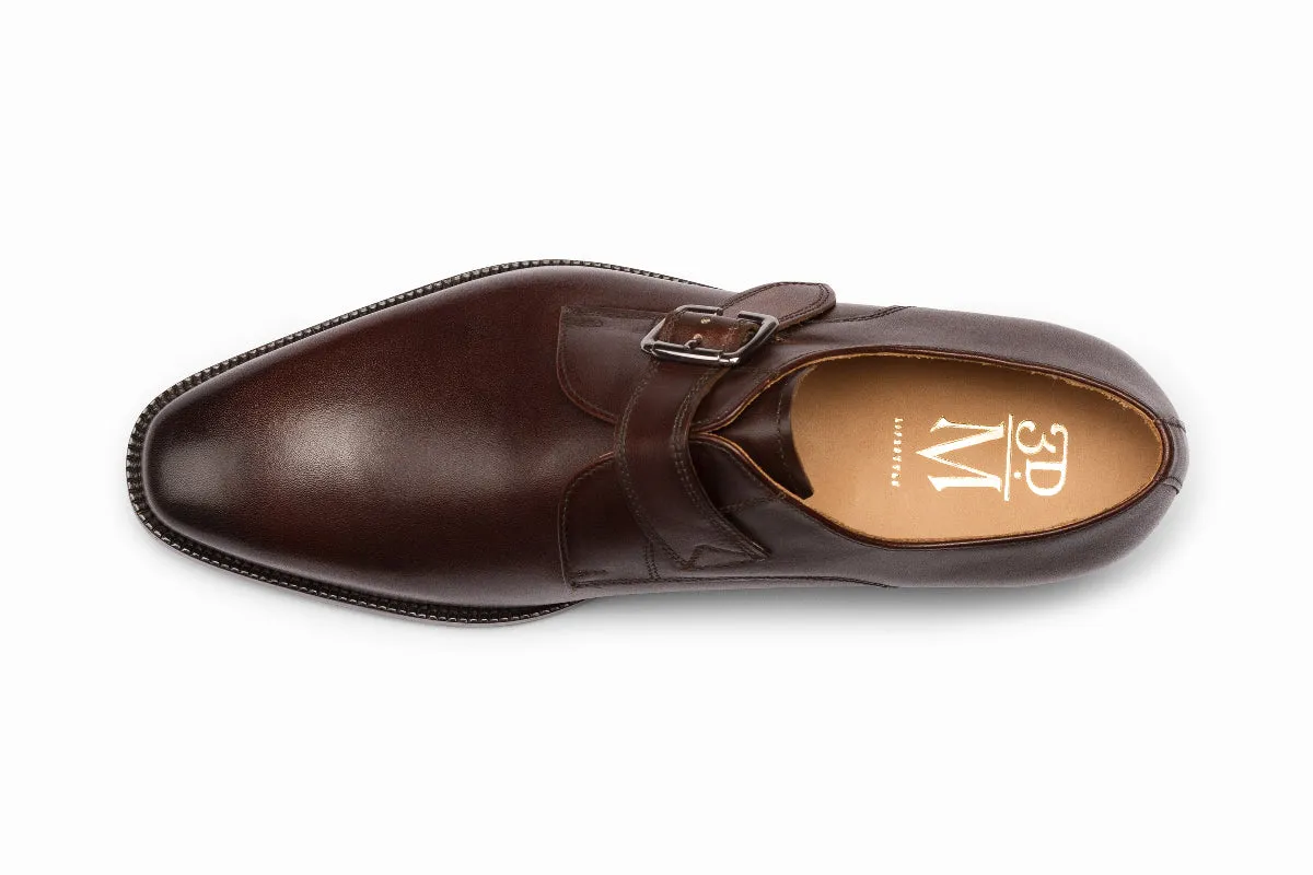 Plain Toe Single Monktrap - Dark Brown