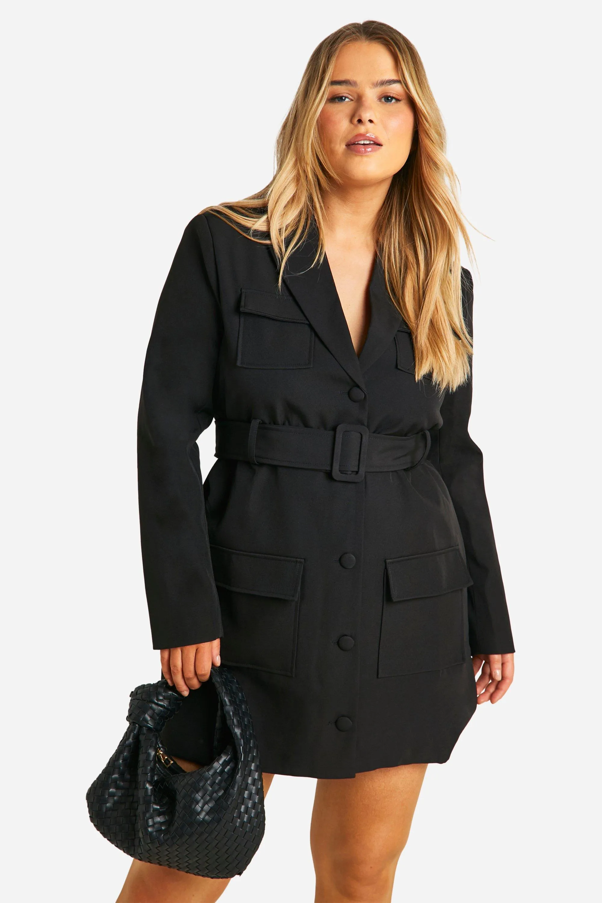 Plus Utility Blazer Dress