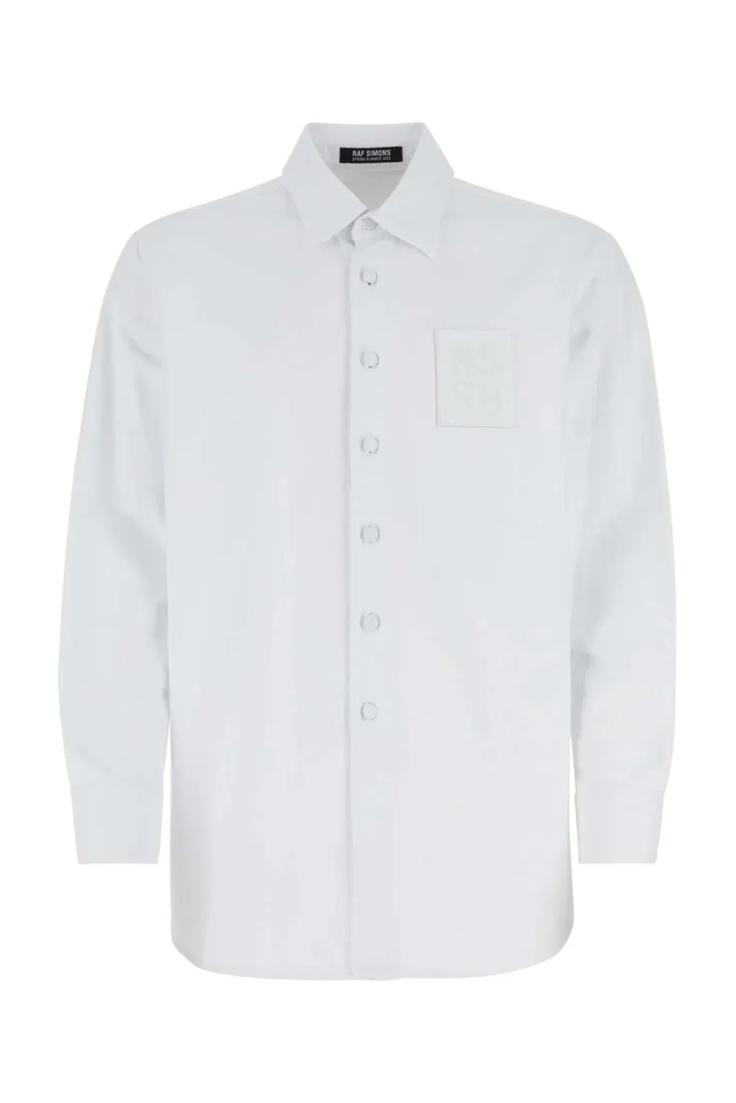 RAF SIMONS  |Long Sleeves Plain Cotton Logo Designers Shirts