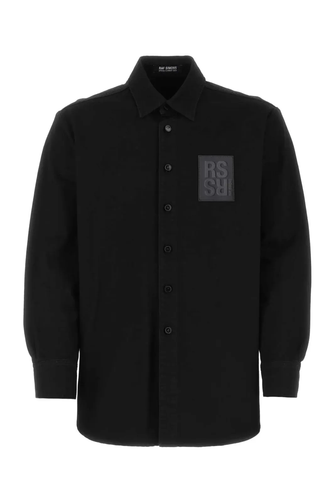 RAF SIMONS  |Long Sleeves Plain Cotton Logo Designers Shirts