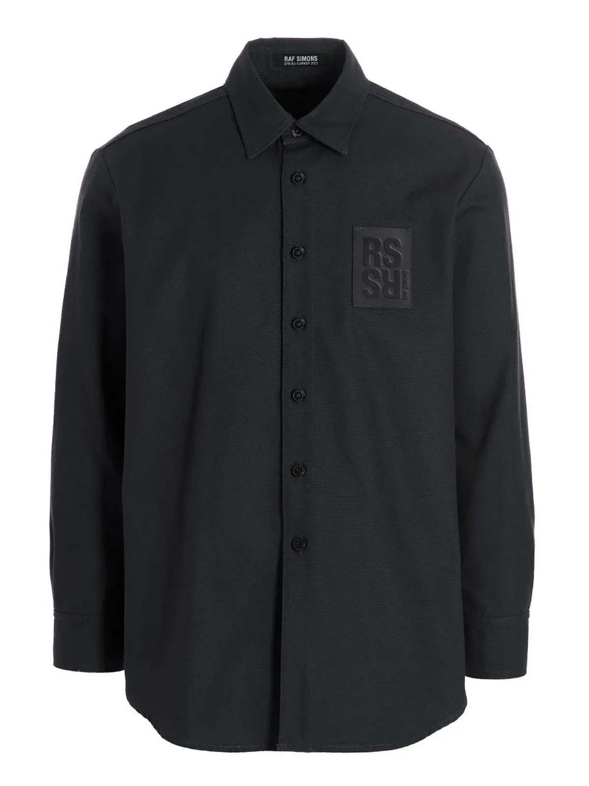 RAF SIMONS  |Long Sleeves Plain Cotton Logo Designers Shirts