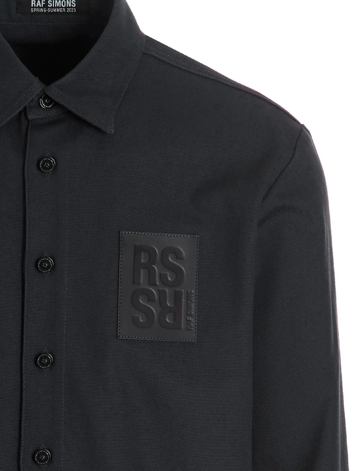 RAF SIMONS  |Long Sleeves Plain Cotton Logo Designers Shirts