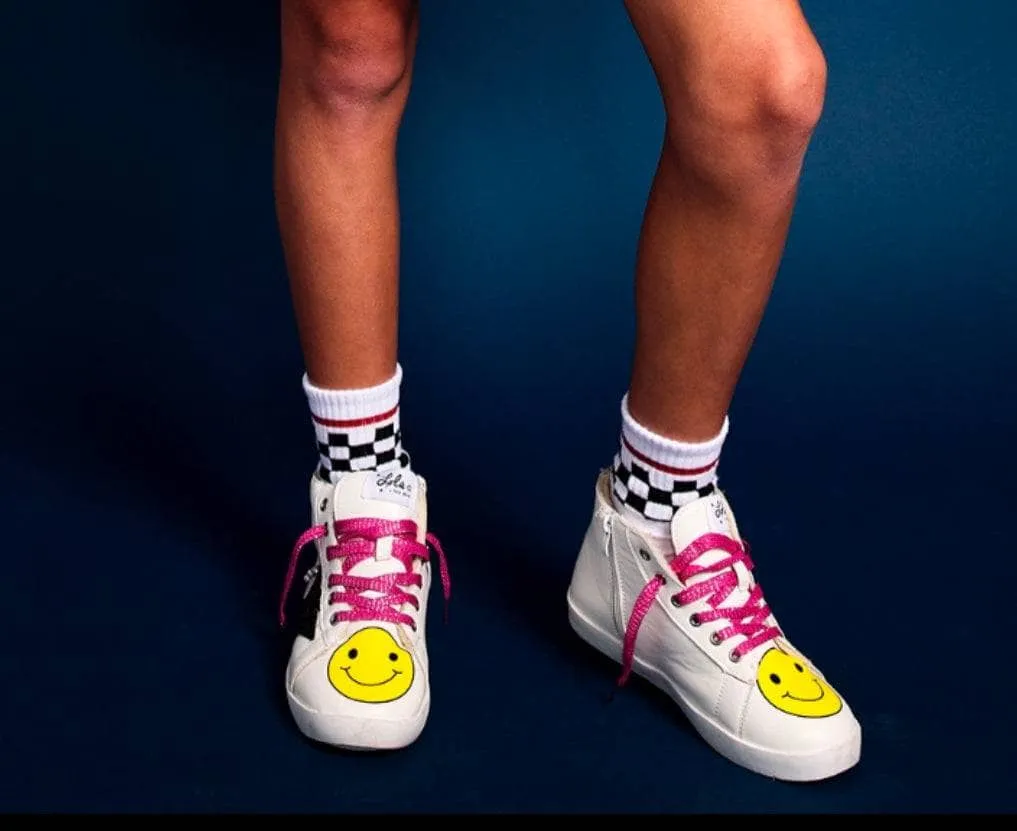 Rainbow Smiley Hi Top Sneaker