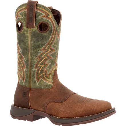 Rebel™ by Durango® Dark Chestnut and Hunter Green Western Boot