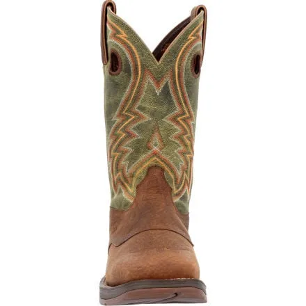 Rebel™ by Durango® Dark Chestnut and Hunter Green Western Boot