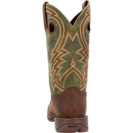 Rebel™ by Durango® Dark Chestnut and Hunter Green Western Boot