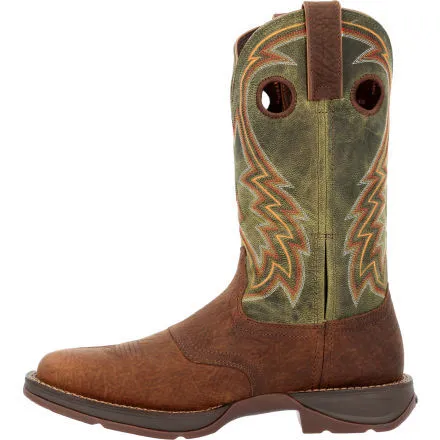 Rebel™ by Durango® Dark Chestnut and Hunter Green Western Boot