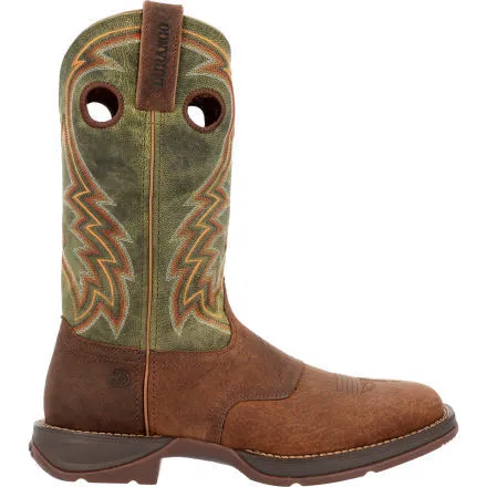 Rebel™ by Durango® Dark Chestnut and Hunter Green Western Boot