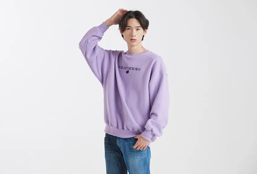 ROMANTIC CROWN  |Crew Neck Pullovers Unisex Street Style Long Sleeves Plain