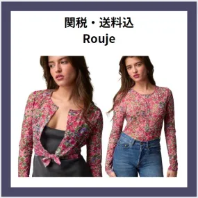 Rouje  |Flower Patterns Long Sleeves Elegant Style Cardigans