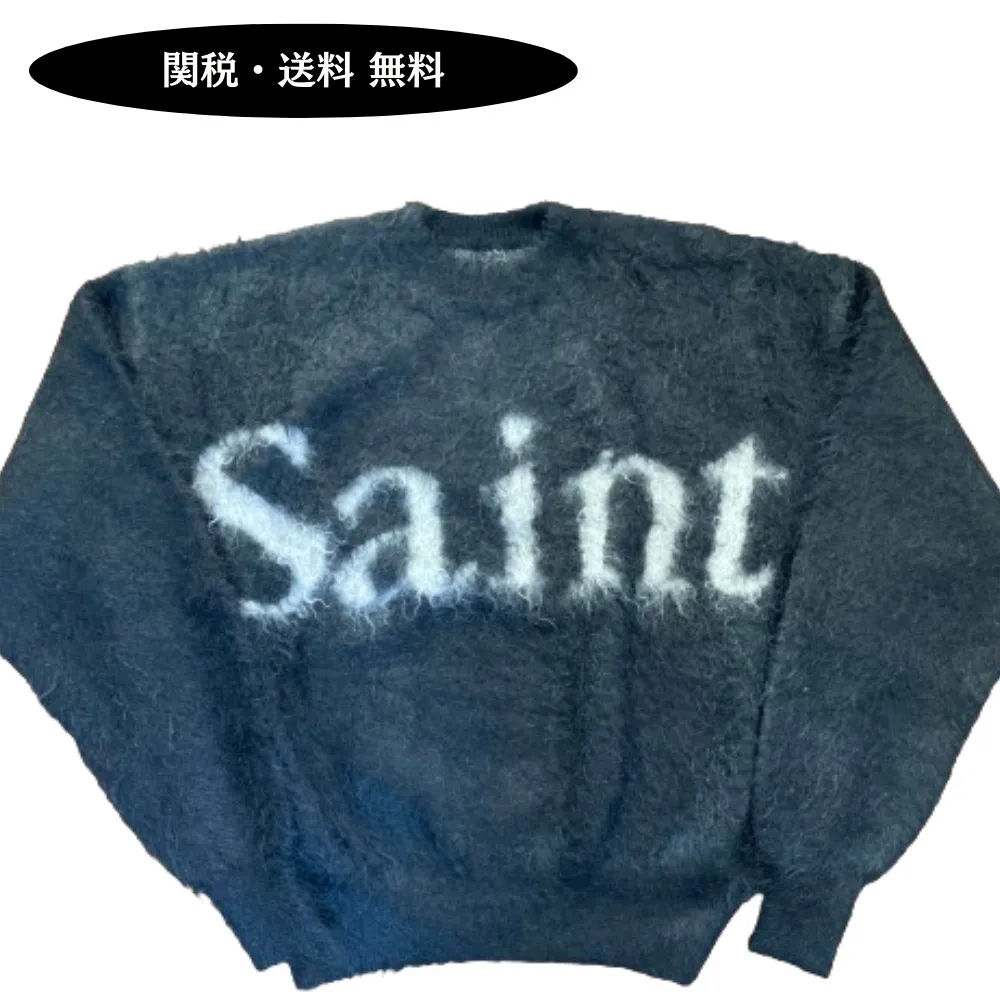 Saint Mxxxxxx  |Crew Neck Pullovers Unisex Wool Nylon Blended Fabrics