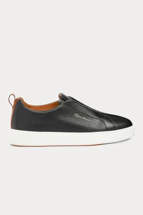 Santoni Lastik Bantl Deri Sneaker Ayakkab