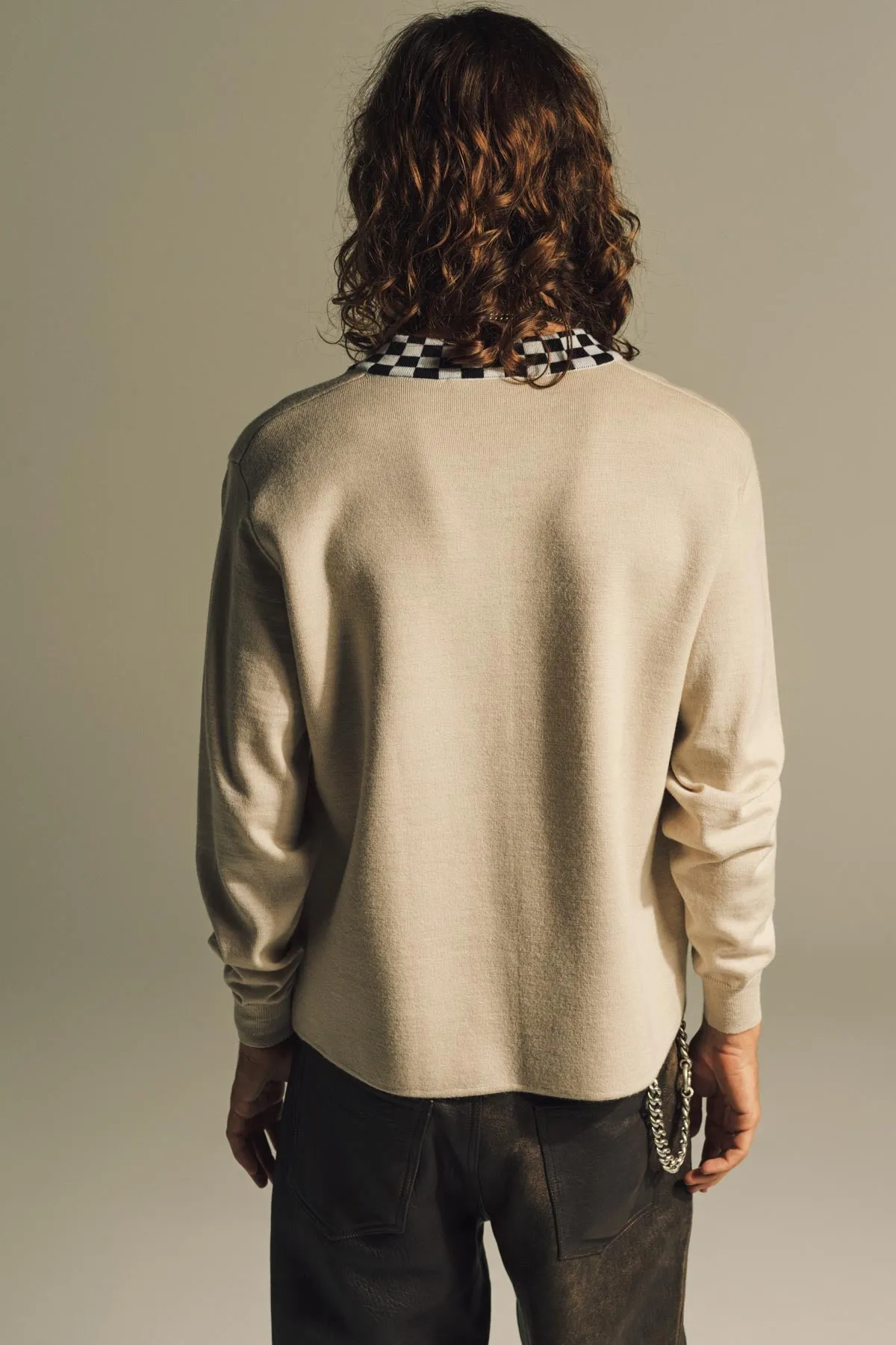 SECOND/LAYER | CHECK COLLAR SWEATER