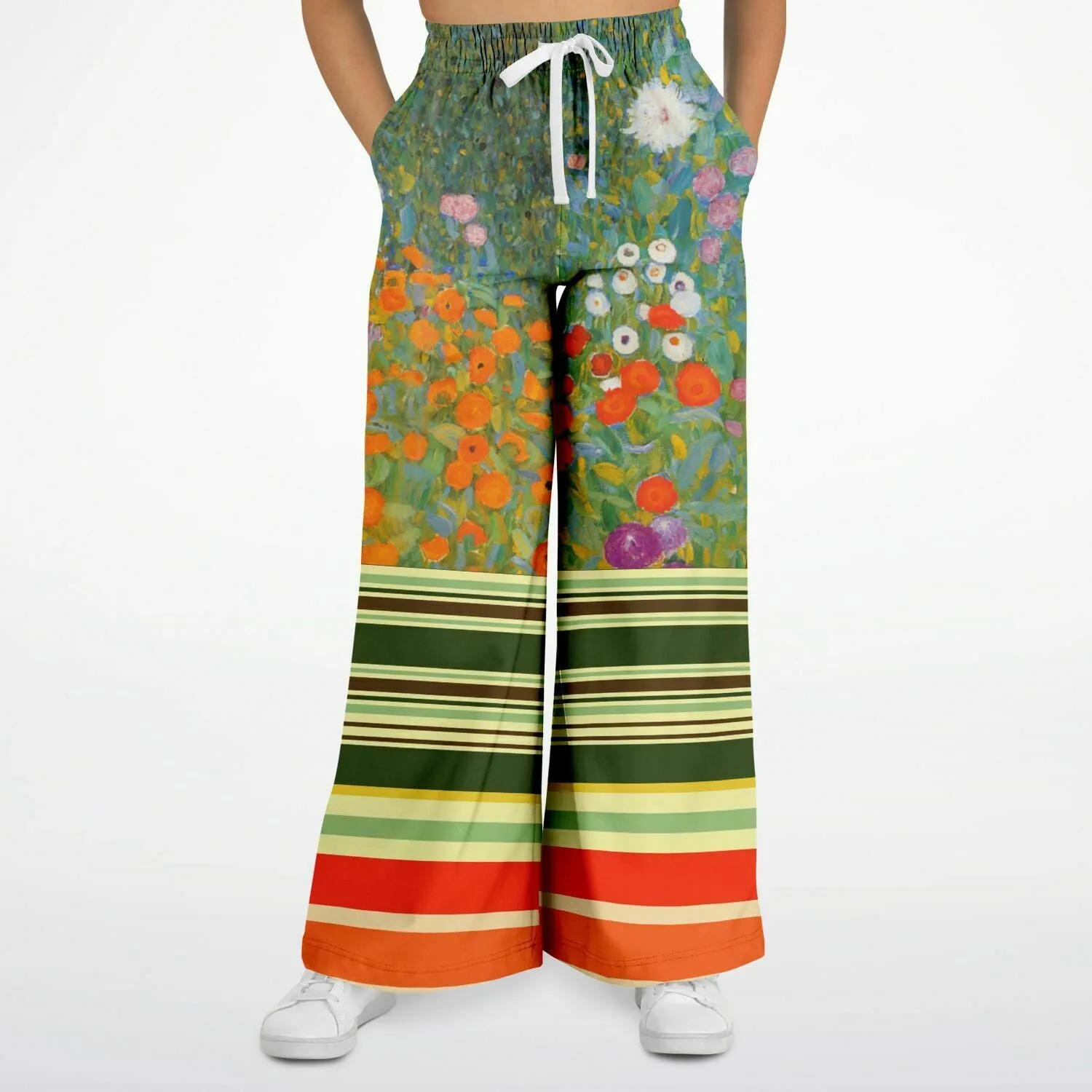 Secret Garden Floral Eco-Poly Stretchy Phat Bellbottoms