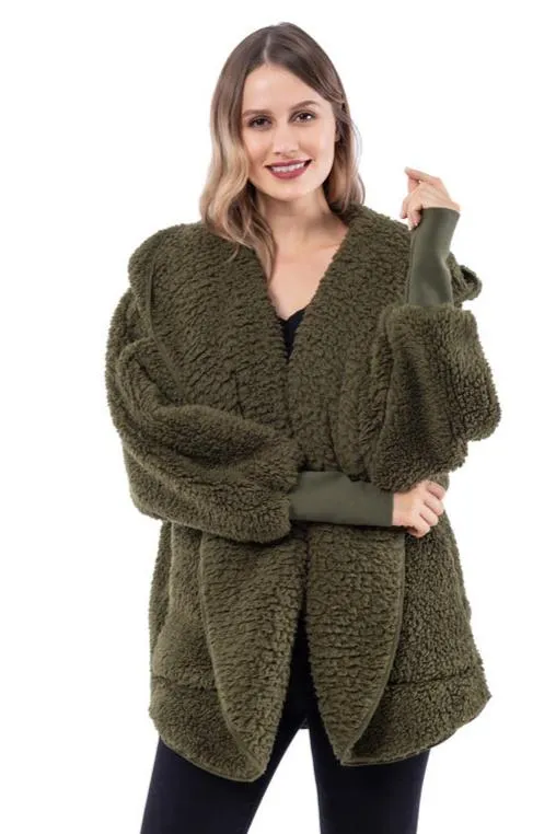 Sherpa Body Wrap/Cardigan for Women Hoodie (7 colors)