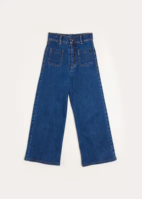 Soft Denim Wide Leg Trousers in Denim (3-10yrs)