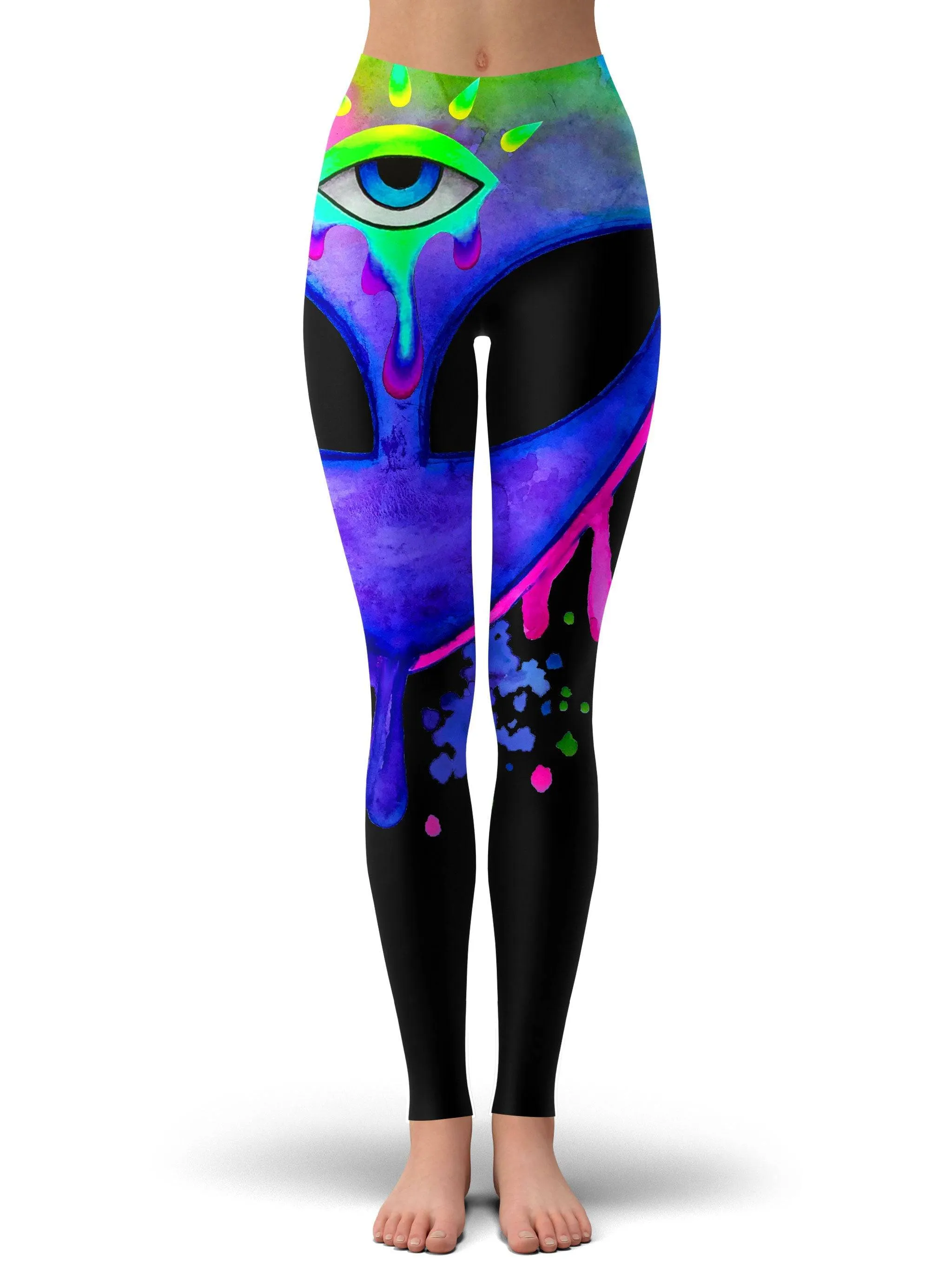 Splatter Alien Purple Leggings