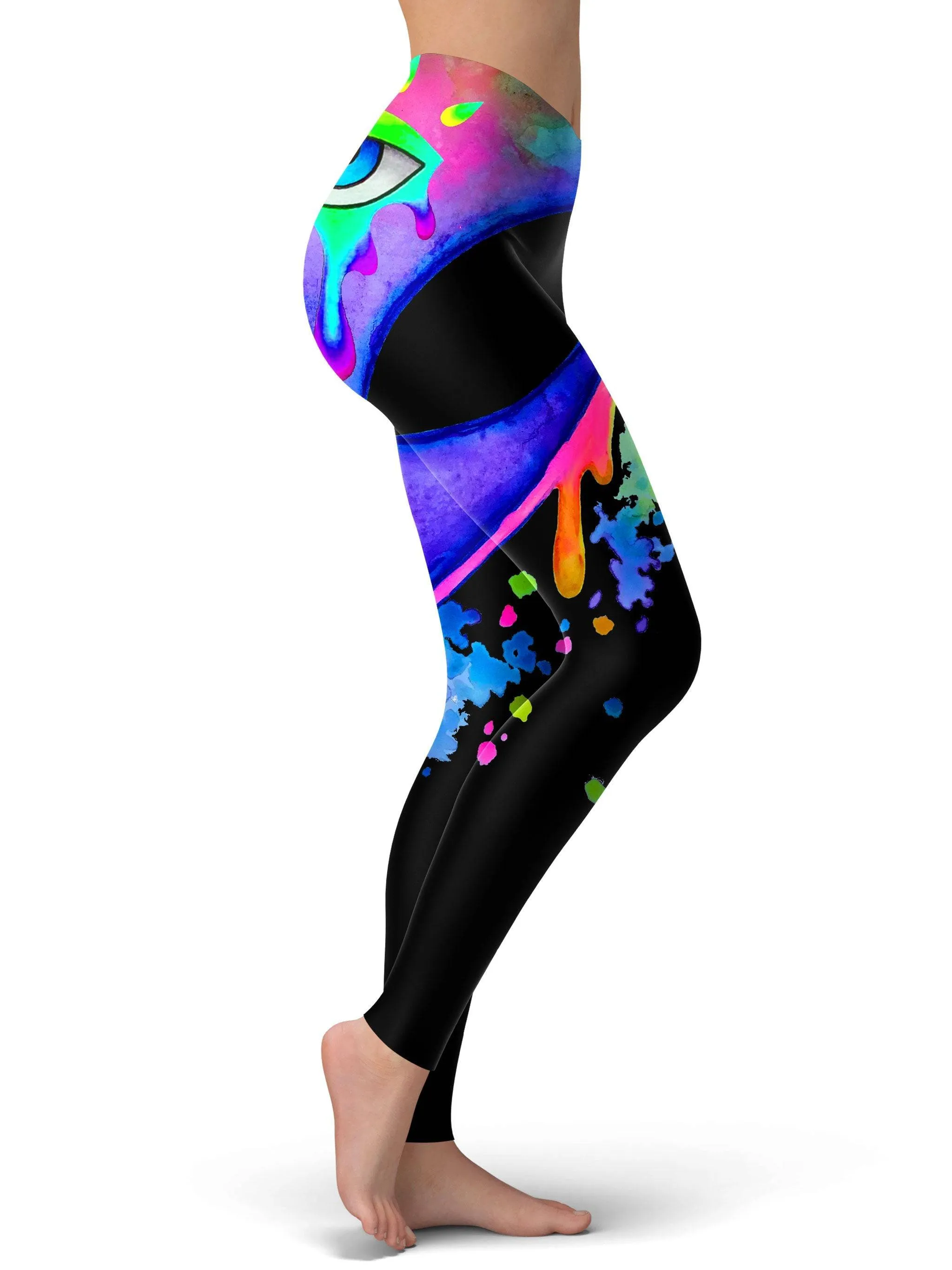 Splatter Alien Purple Leggings