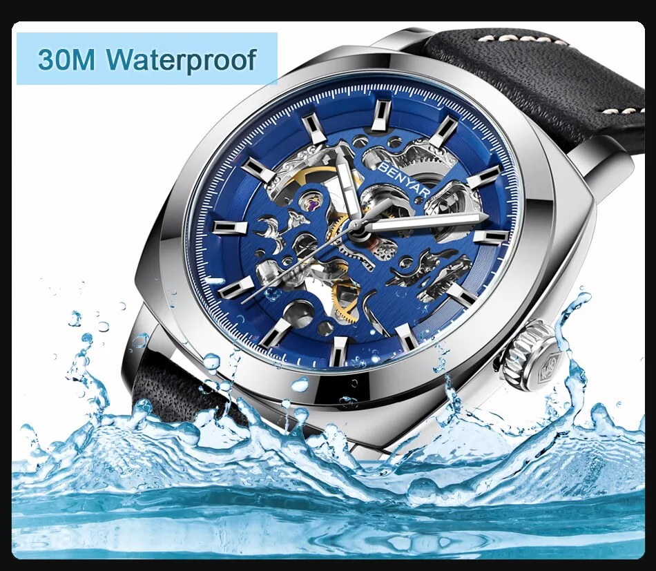 Sports Luxury Waterproof Automatic Mechanical Men's Steel Band Watch