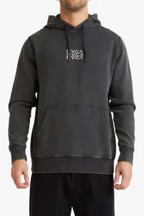 Stacked Hoodie Washed Black