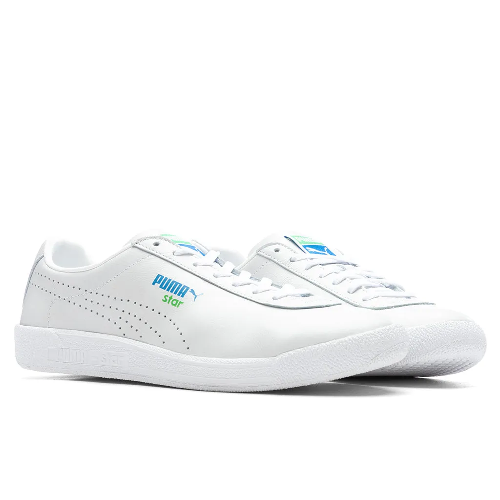 Star Tennis Whites - White/Ultra Blue/Green