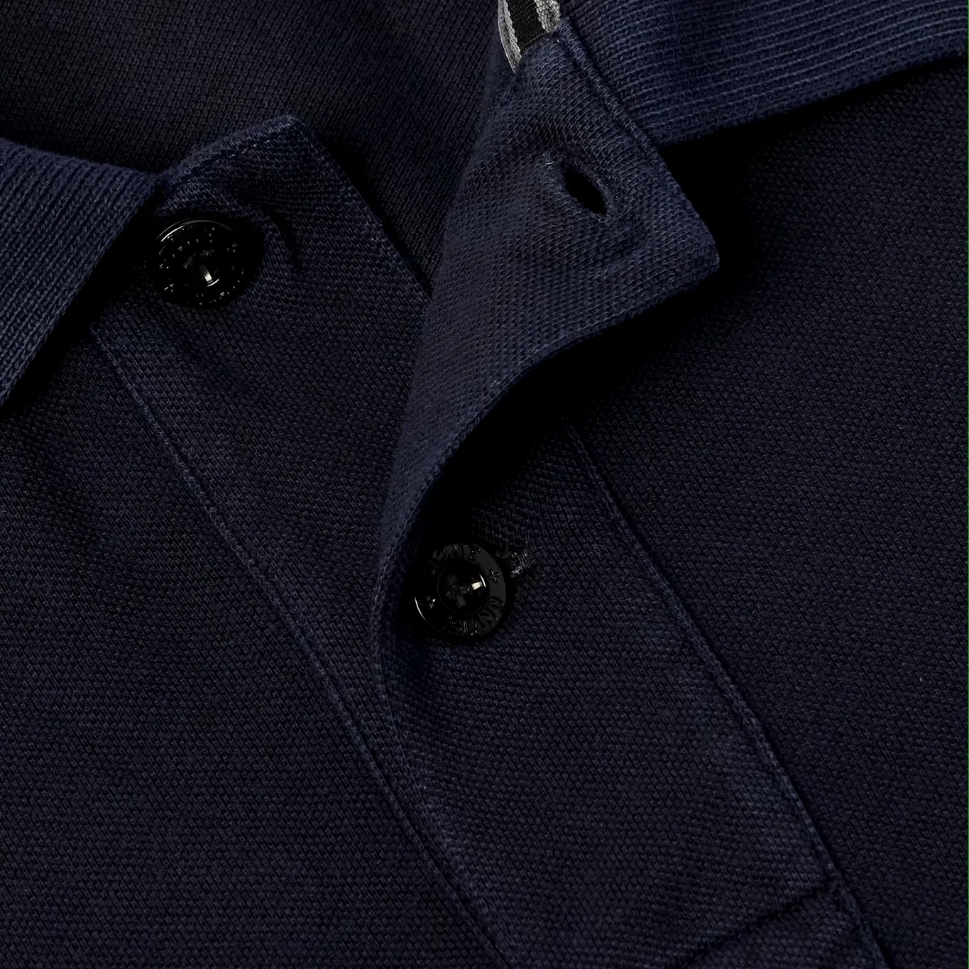 STONE ISLAND  |Long Sleeves Plain Cotton Front Button Polos