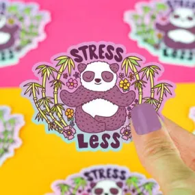 Stress Less Panda Vinyl Sticker