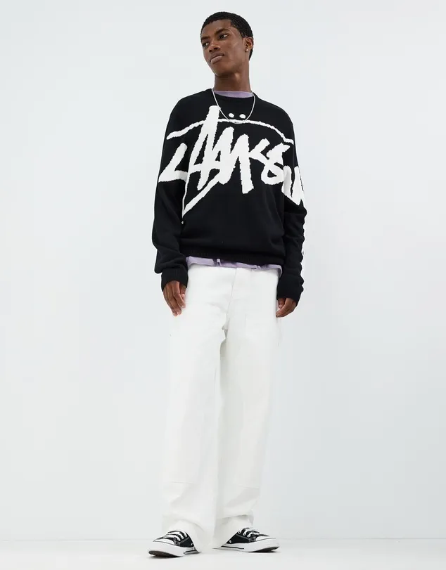 STUSSY  |Crew Neck Pullovers Unisex Street Style U-Neck Long Sleeves