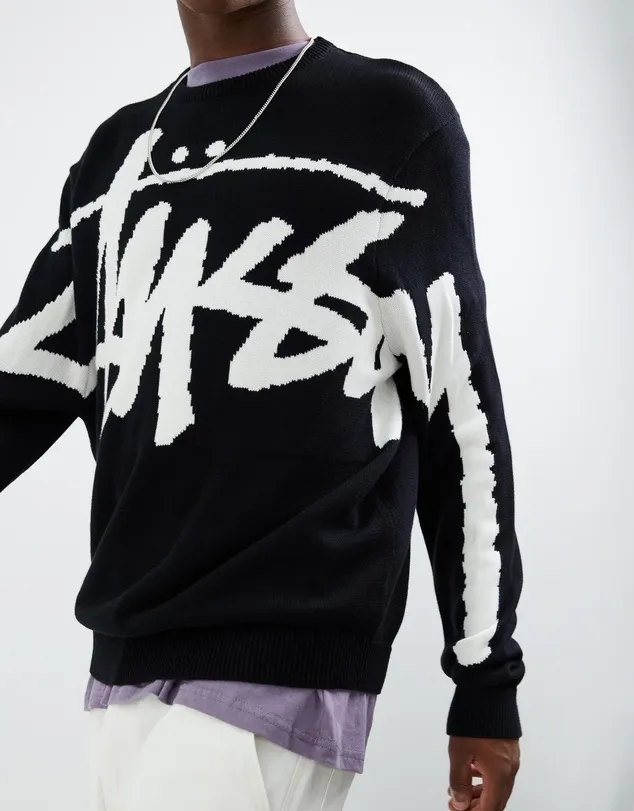 STUSSY  |Crew Neck Pullovers Unisex Street Style U-Neck Long Sleeves